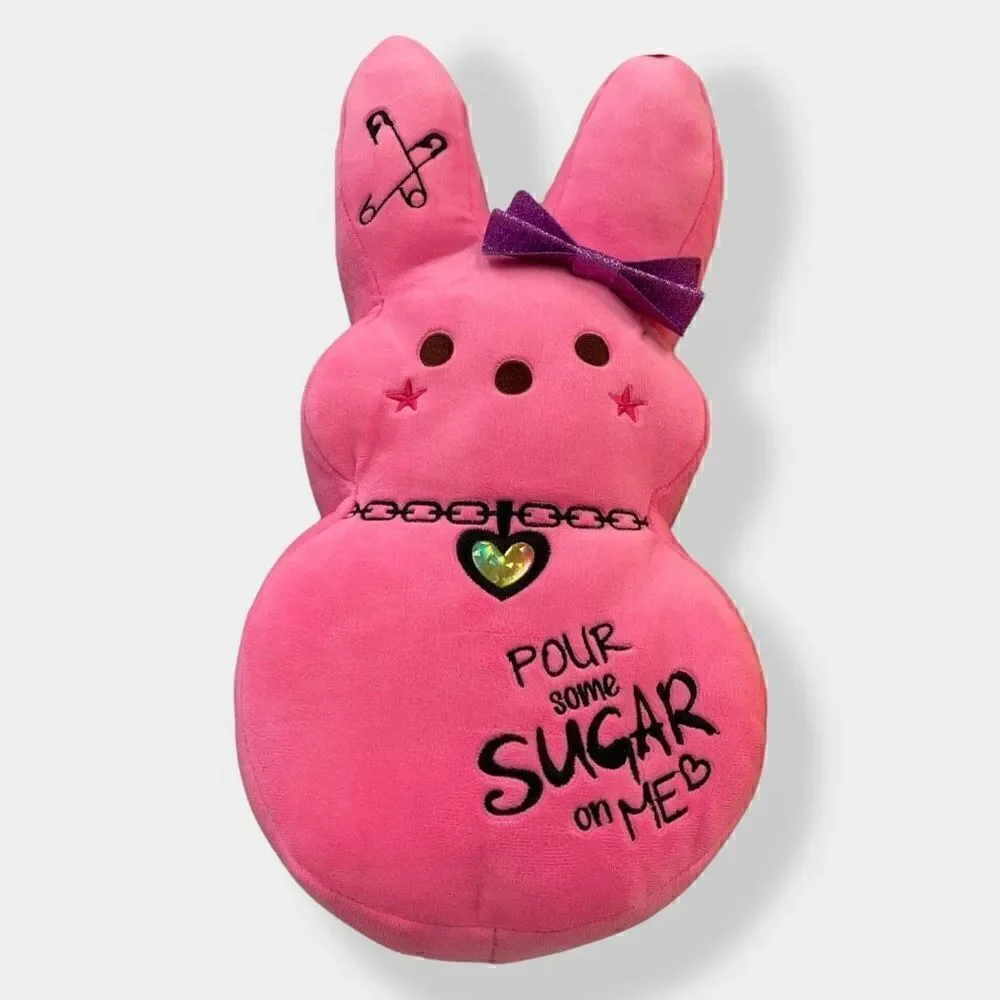 Peeps 17” Large Emo Peep Bunny Rabbit Plush Set Purple Yellow Pink NWT HTF RARE